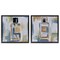 Stupell Industries Abstract Cologne Perfume Bottle 2 pc Framed Floater Canvas Wall Art Set Design by Melissa Wang